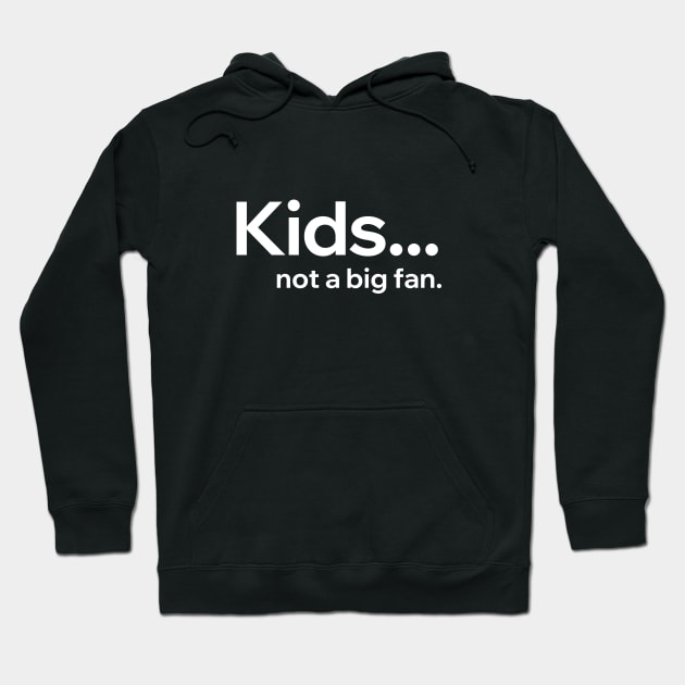 Kids Not A Big Fan Hoodie by Aome Art